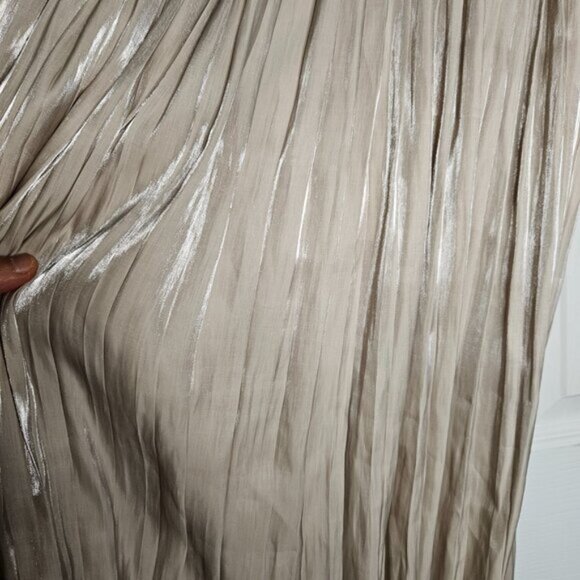Maxi Skirt (Sense of Place Brand) in Shimmering Champagne Pleated Free size - Picture 4 of 9